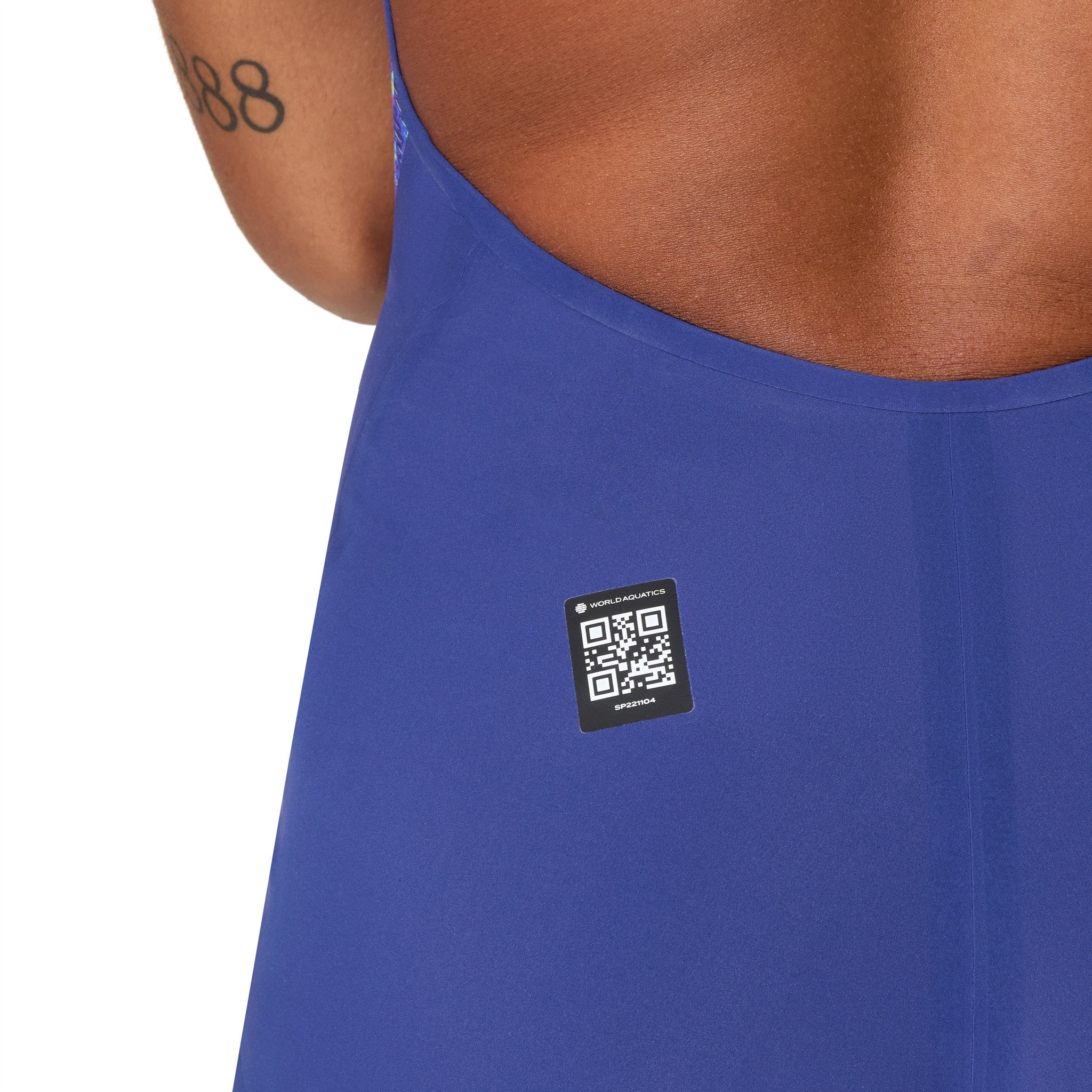 SPEEDO WOMENS FASTSKIN LZR PURE VALOR 2.0 OPENBACK KNEESKIN NOBLE NAVY / MORPHOSIS - Image 6