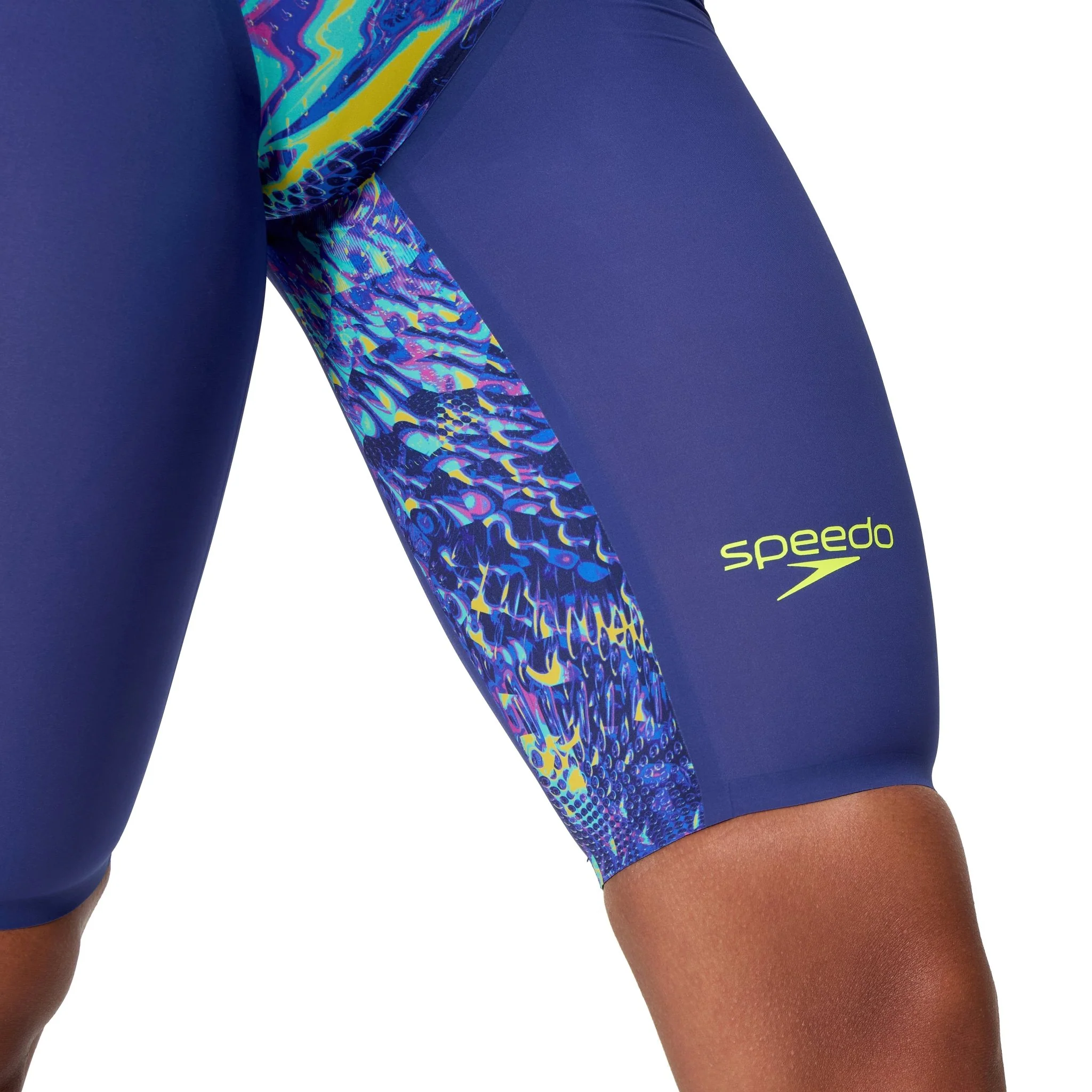 SPEEDO WOMENS FASTSKIN LZR PURE VALOR 2.0 OPENBACK KNEESKIN NOBLE NAVY / MORPHOSIS - Image 7