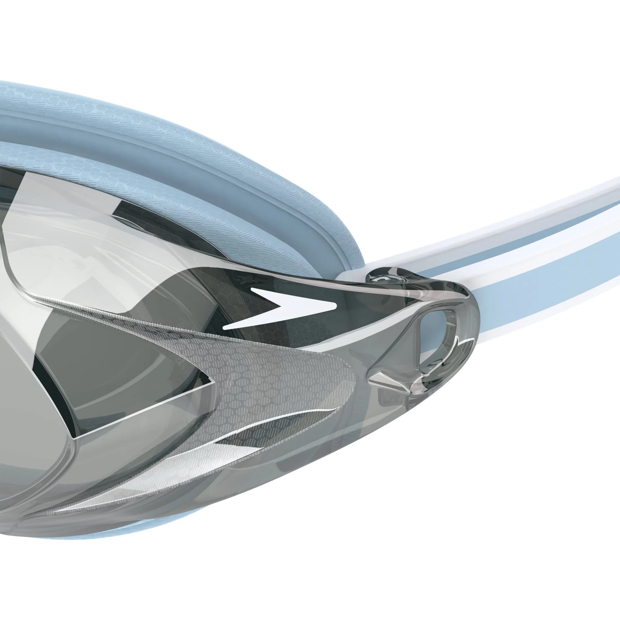 SPEEDO WOMENS VANQUISHER 3.0 MIRROR GOGGLES SKY/SILVER - Image 7